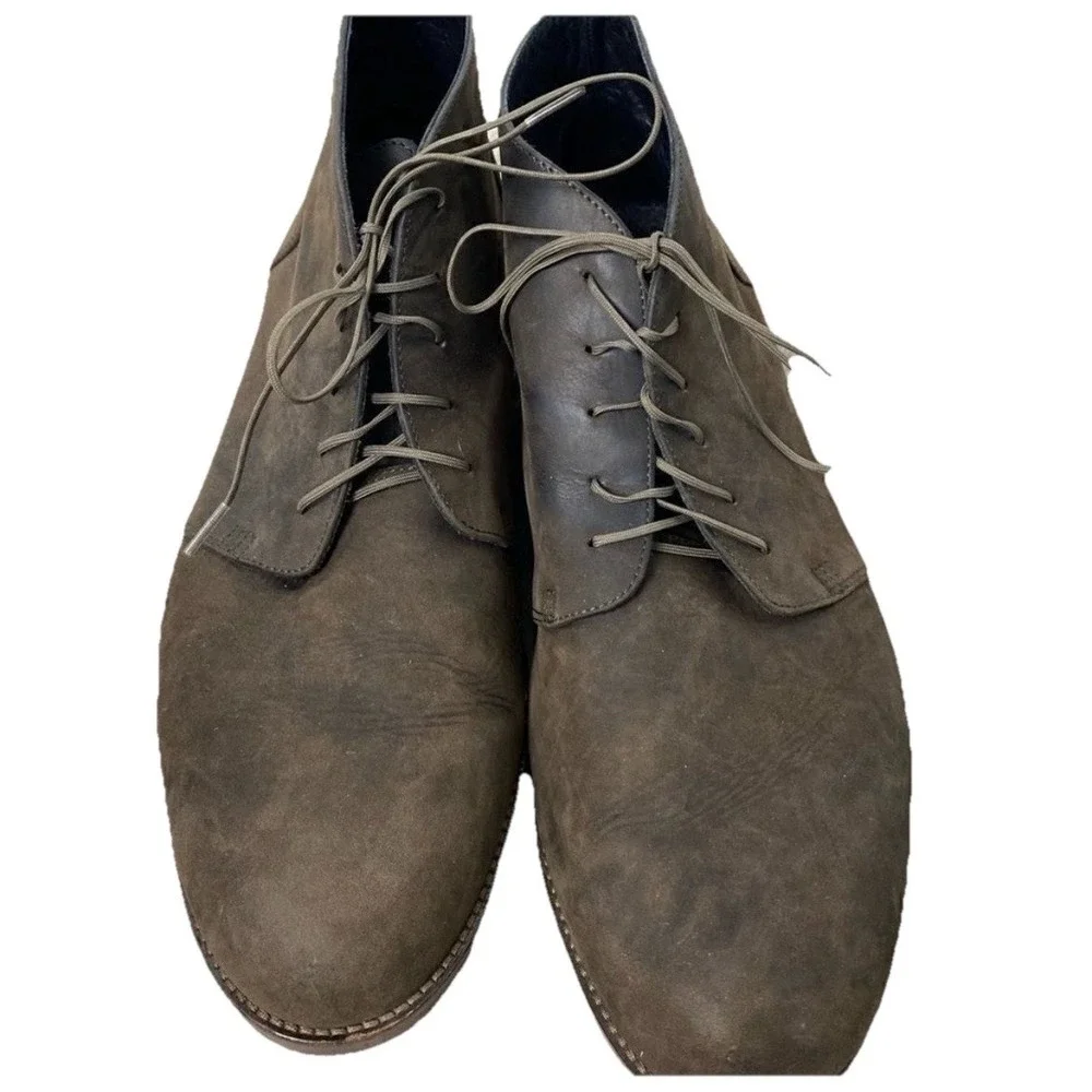 Nisolo Tobacco Brown Suede Leather Chukka Casual‎ Boots Shoes Men's Size 12